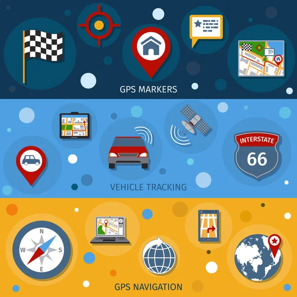 Navigatie Banners Set — Stockvector