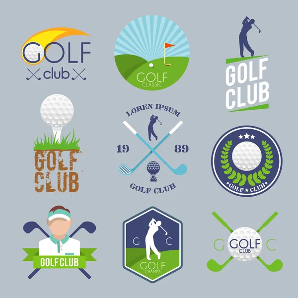 Conjunto de etiquetas de golfe —  Vetores de Stock