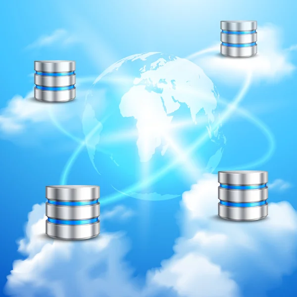 Cloud Computing fundo —  Vetores de Stock