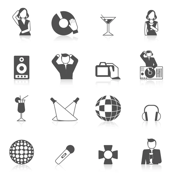 Discoteca Icono Conjunto — Vector de stock