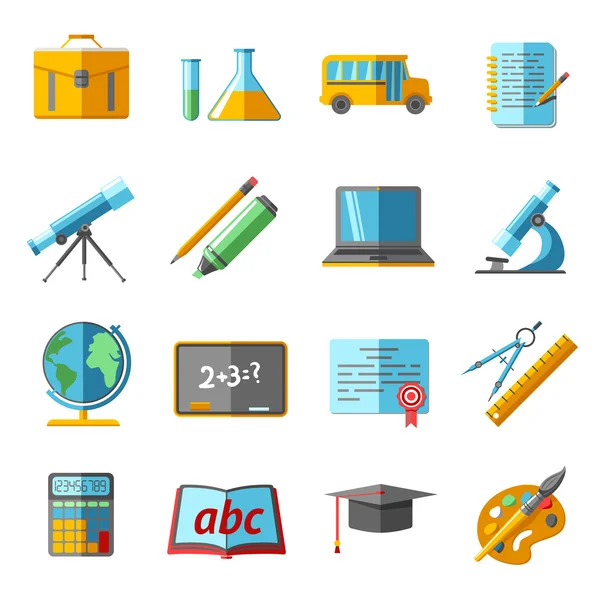 Education icons set — Stock Vector