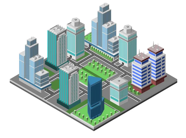 Wolkenkrabber-stad Concept — Stockvector