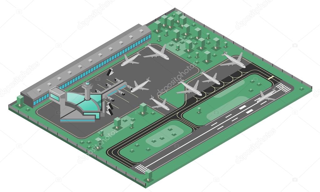 Airport Isometric Concept