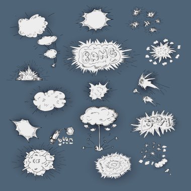 Patlamalar Icons dodle set