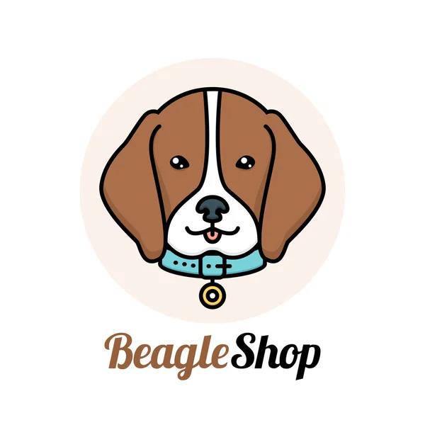 Beagle hond Logo — Stockvector