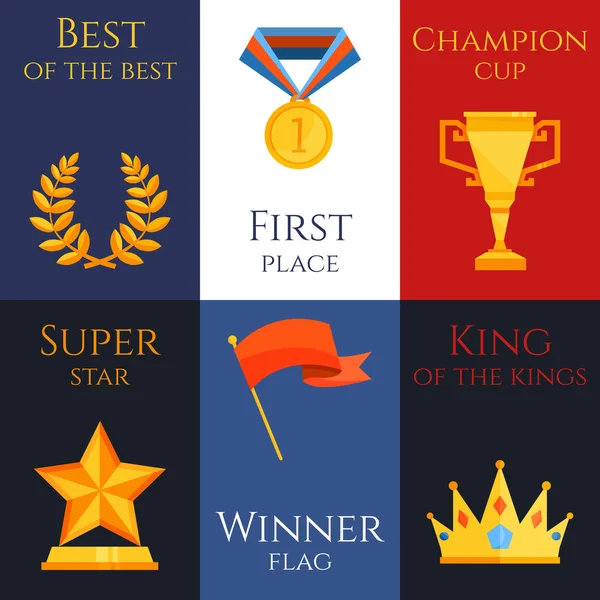 Award mini poster set — Stockvector