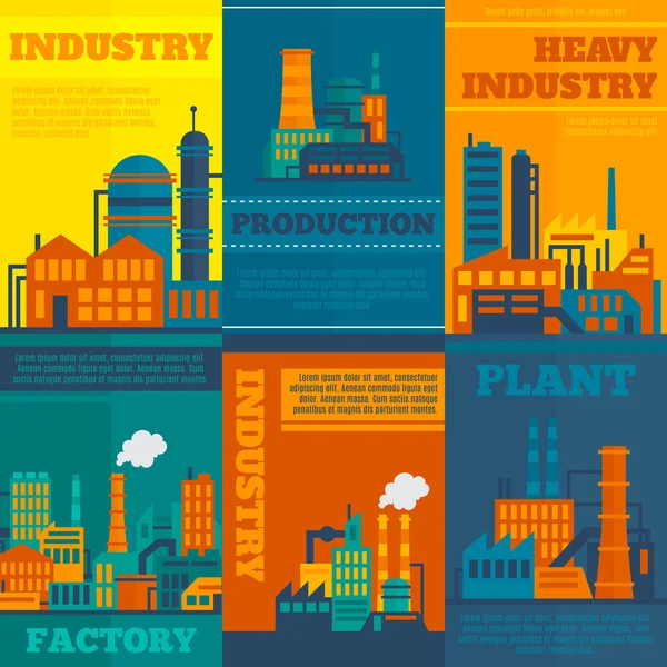 Cartel de la industria — Vector de stock