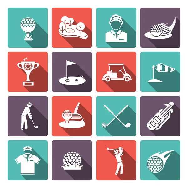 Golf icons set — Stockvector