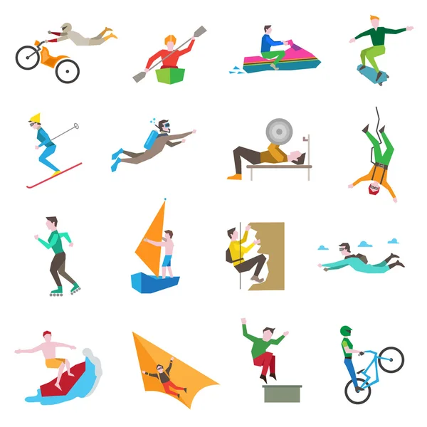 Extreme Sports Icons — Stock Vector