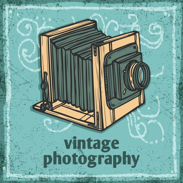 Poster della fotocamera retrò — Vettoriale Stock