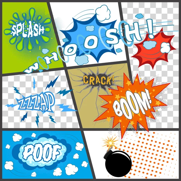 Comic Book Page — Stock Vector