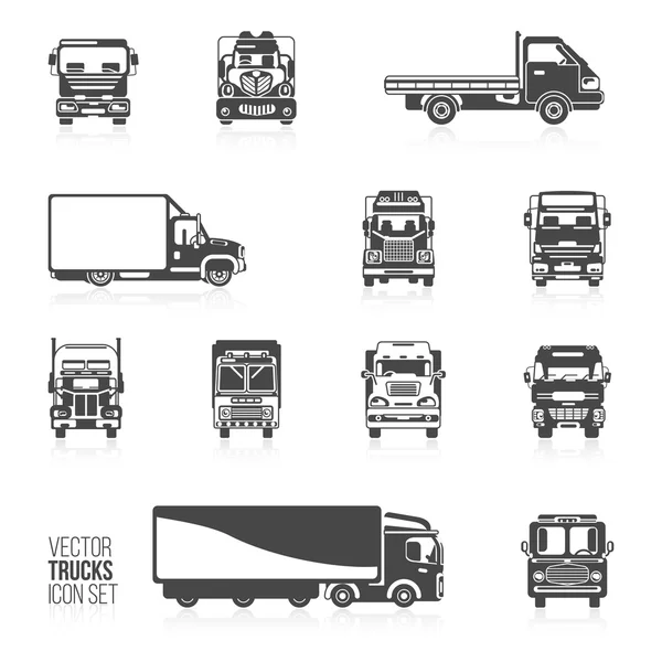 Vrachtwagen icons set — Wektor stockowy