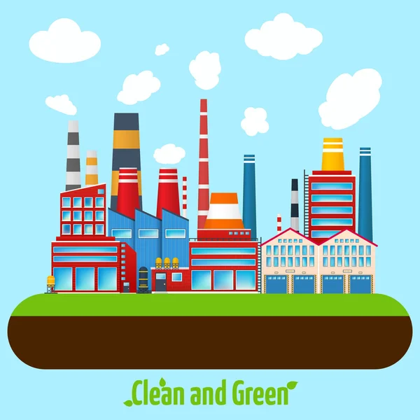 Green Industry Poster — Stock Vector