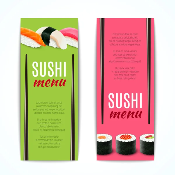 Sushi banner loddrett – stockvektor