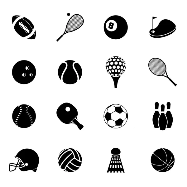 Sport icons set black Stock Image Everypixel