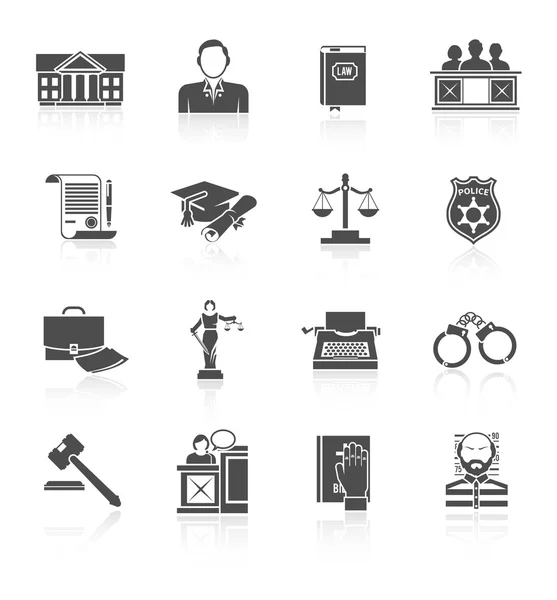 Set di icone di legge — Vettoriale Stock