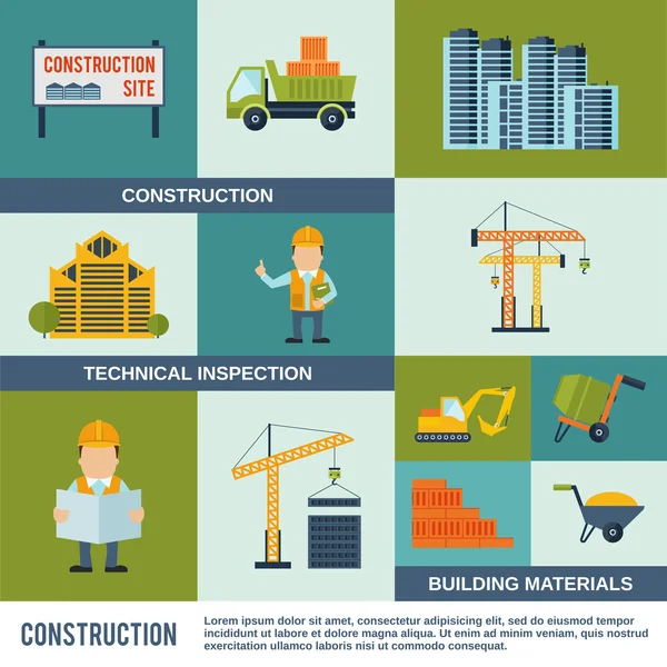 Conjunto de iconos de construcción — Vector de stock