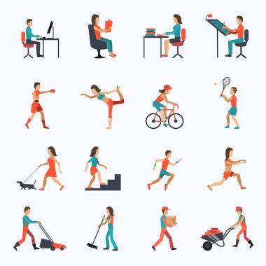 Physical Activity Icons clipart