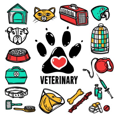 Veteriner Icon Set