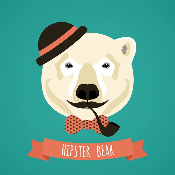 Animal Hipster Portrait — Stockvektor