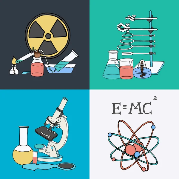 Science sketch icons — Stock Vector