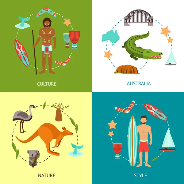 Australië Design Concept — Stockvector