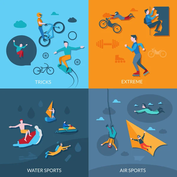 Extreme Sports Set — Stock Vector