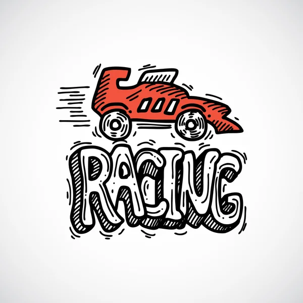 Racing Icon Sketch — Stock Vector