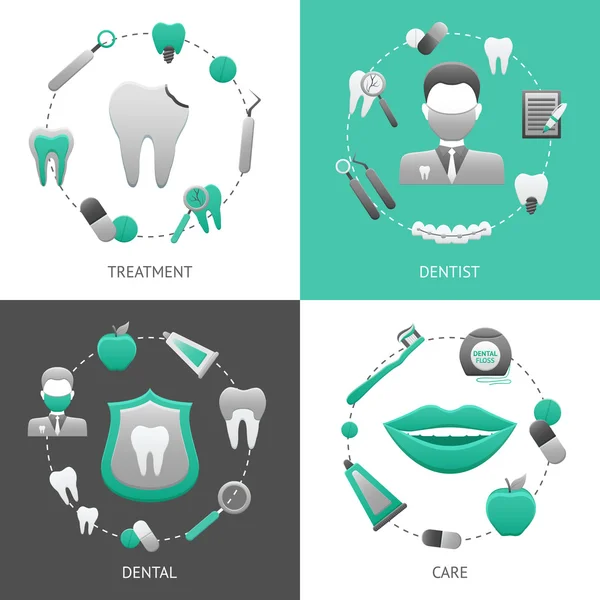 Conceito de design dental — Vetor de Stock