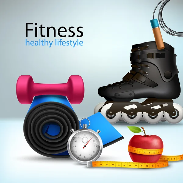 Hintergrund Fitness-Lebensstil — Stockvektor