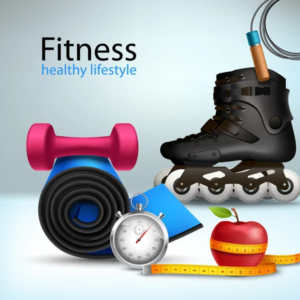 Fitness Stile di vita sfondo — Vettoriale Stock