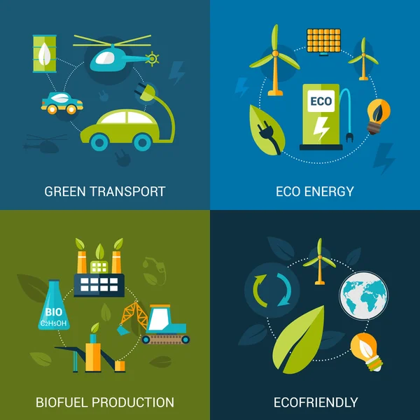 Conjunto de combustible bio — Archivo Imágenes Vectoriales