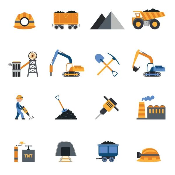 Coal Industry Icons — Stock Vector