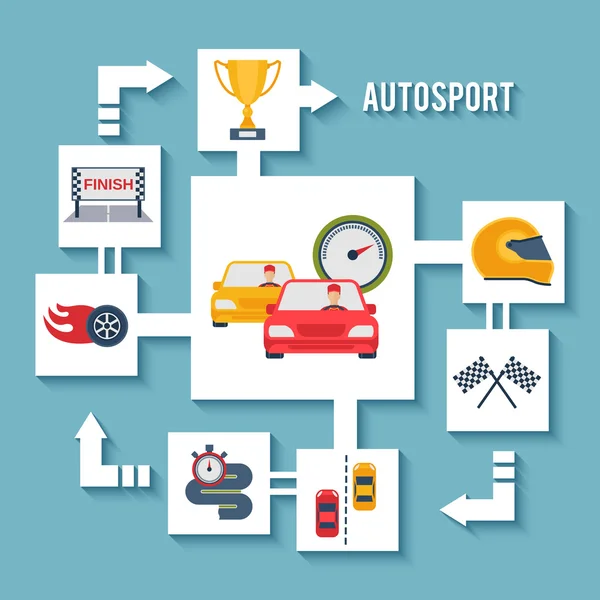 Auto Sport έννοια — Διανυσματικό Αρχείο