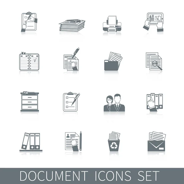 Document pictogram zwart — Stockvector