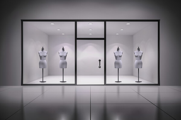 Store Interior With Mannequins
