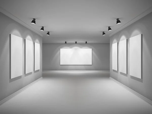 Galerie Intérieur Réaliste — Image vectorielle