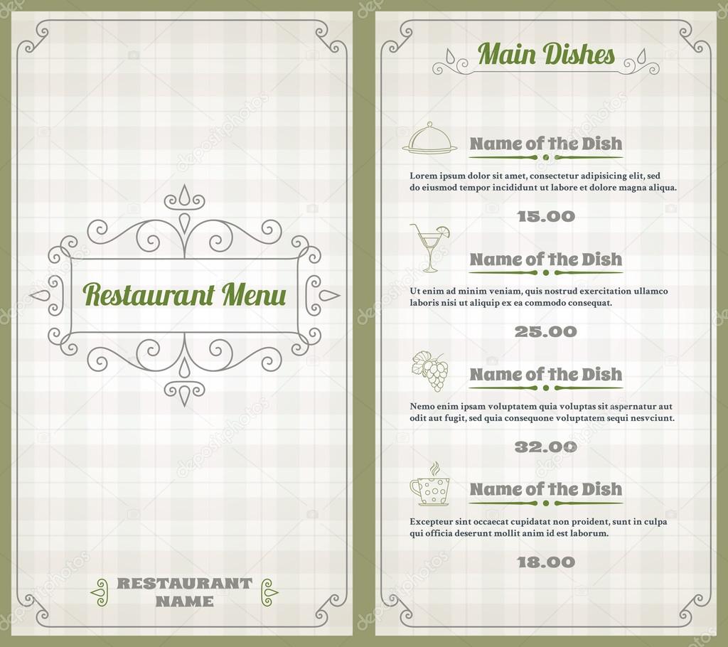 Restaurant menu template