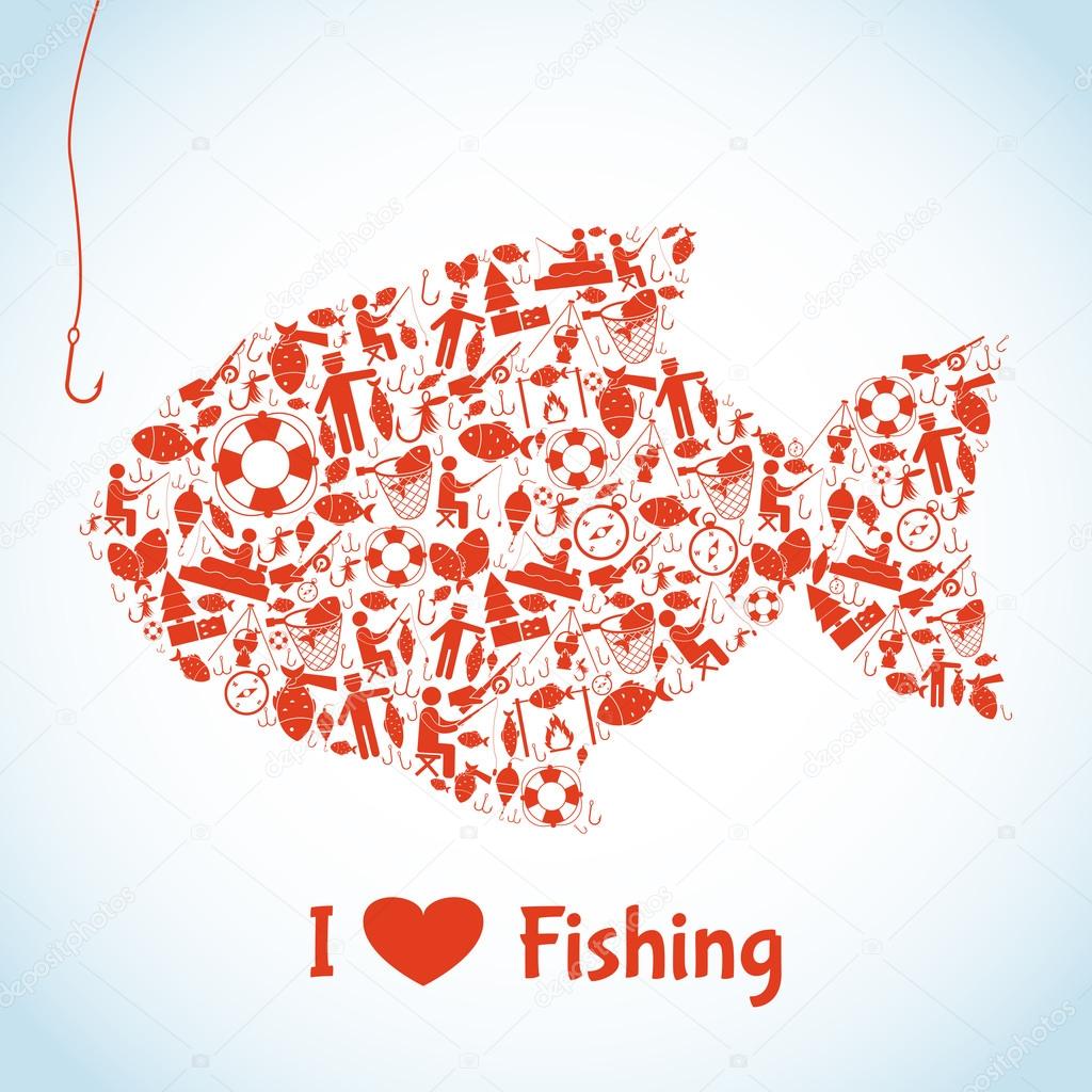 Love Fishing Concept