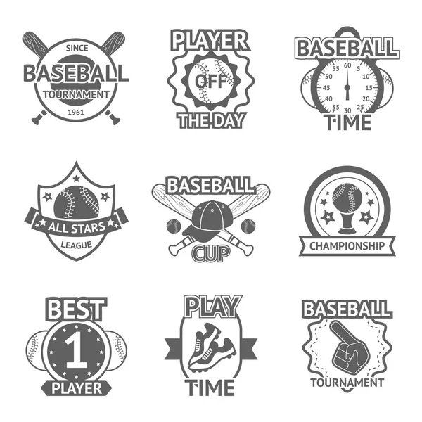 Honkbal emblemen set — Stockvector