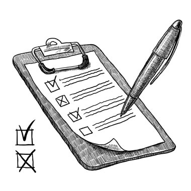Clipboard With Check List clipart