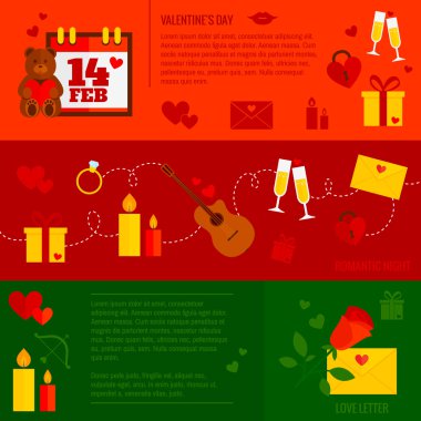 Romantik afiş kümesi