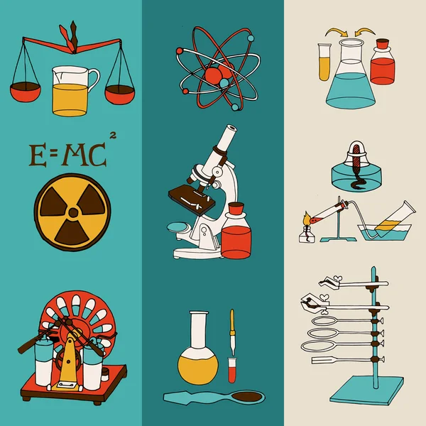 Science sketch banners — Stock Vector