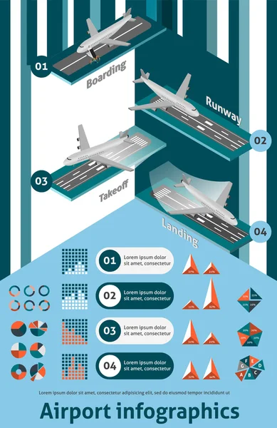 Luchthaven infographic set — Stockvector