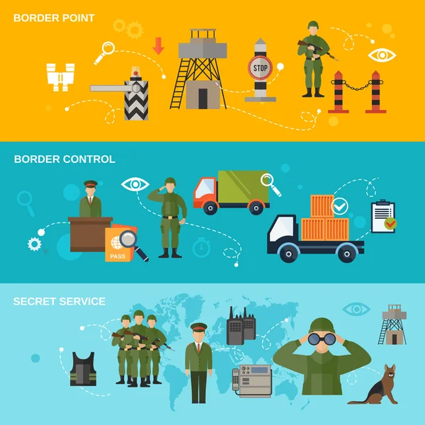 Border Guard Banner — Stock Vector