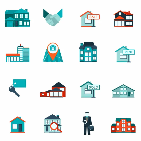 Real Estate Icon Flat — Stock Vector