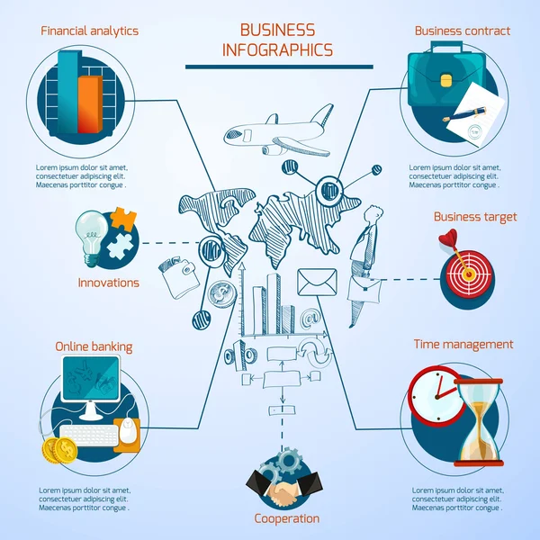 Инфографика бизнеса — стоковый вектор
