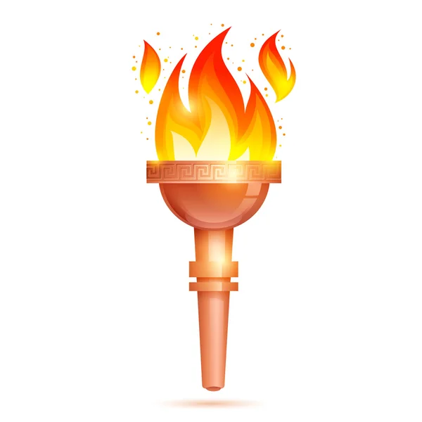 Torch Icon Isolated — Stock Vector