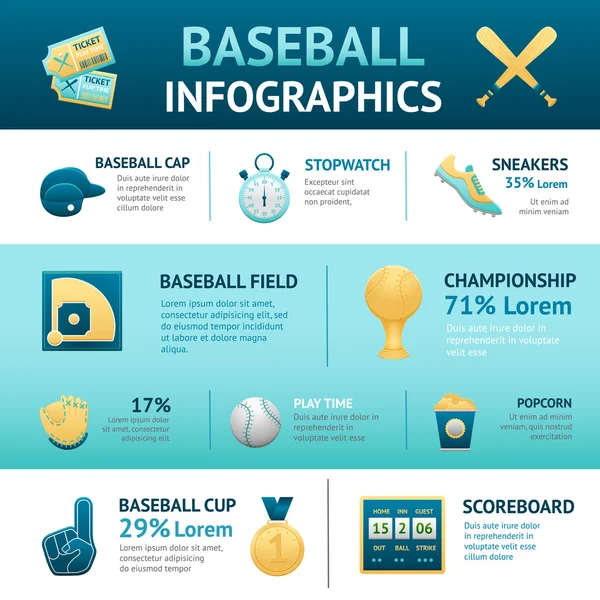 Baseball Infographics Set