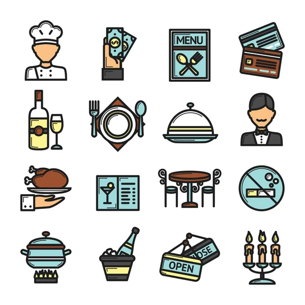 Restaurant Icons Set — Stock Vector